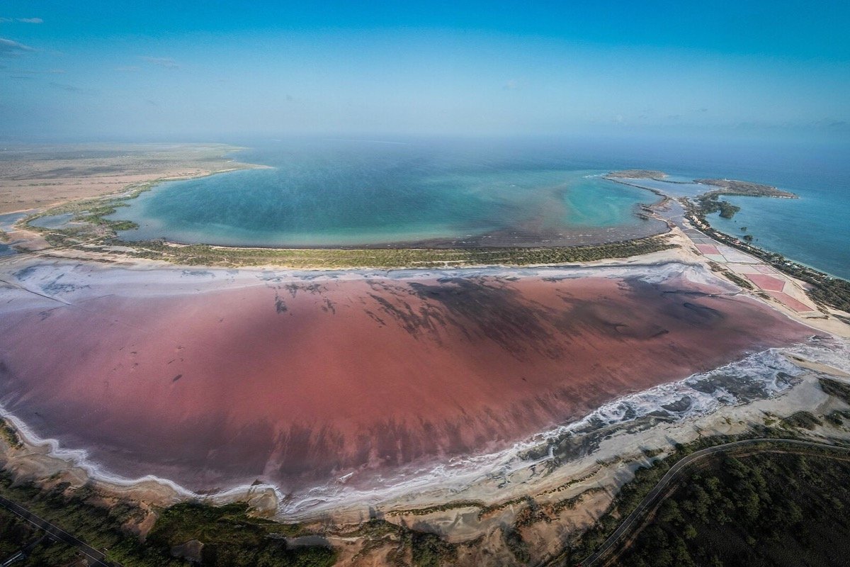 Salinas de Cabo Rojo vistas desde el aire
